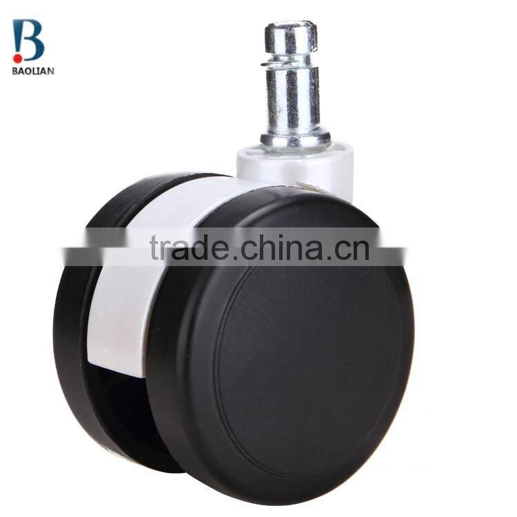 BIFMA approved 2.5 inches heavy duty nylon PU electroplating caster wheels for shower cubicle