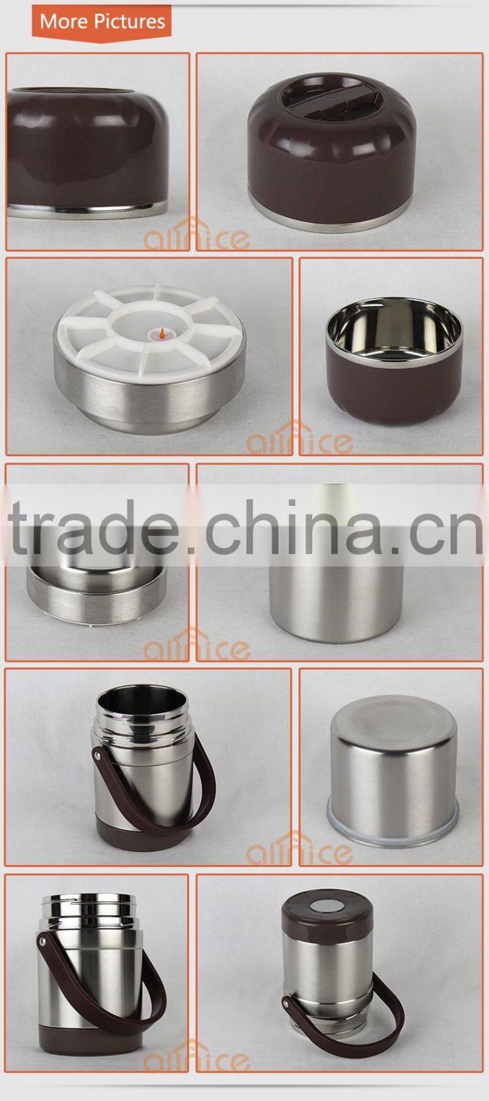 Sealed Stainless Steel Lunch Box Double Insulation Food Vacuum Lunch box/ Thermos Food Jar Lunch Pot