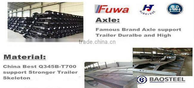 2 Axles 20ft And 40ft Flat Bed Container Trailer