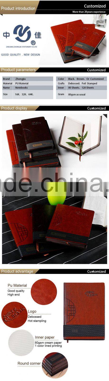 Wholesale Popular leather A5 agenda organizer notebook