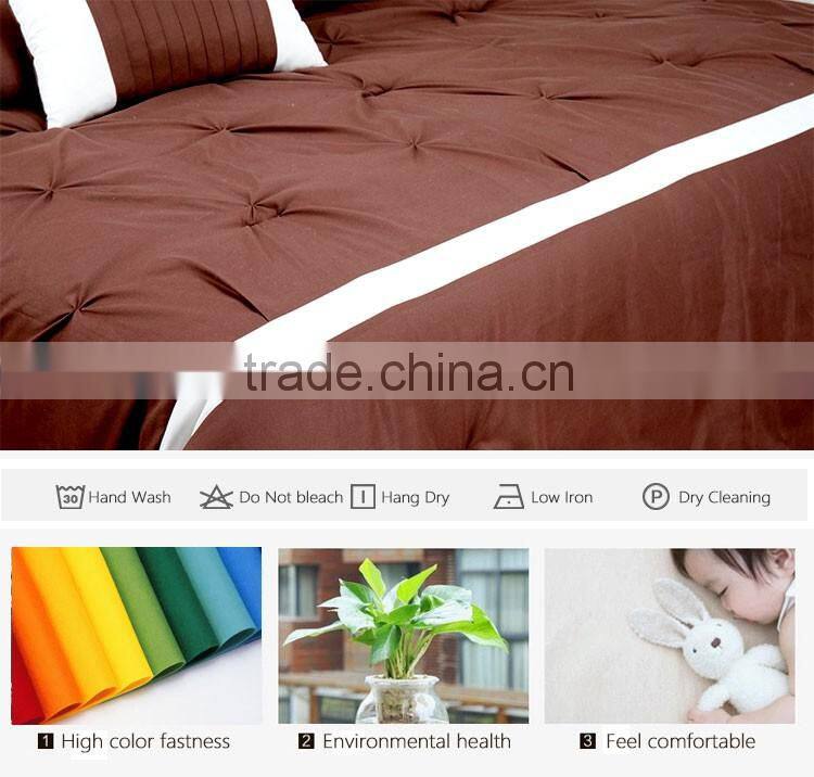 5pcs plain comforter set hot selling