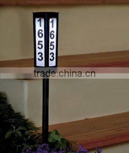 Plastic Solar House Number Stake