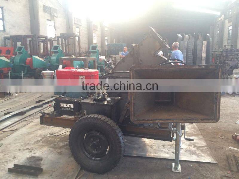 Professional mobile diesel engine wood sawdust crusher with 5-10% discount