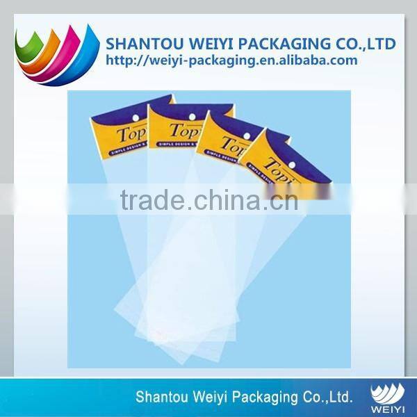 opp bag header packing /poly bag with header card