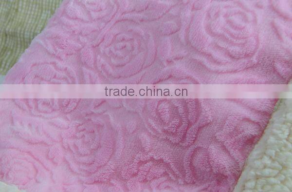 100% polyester soft thick flannel blanket with sherpa back