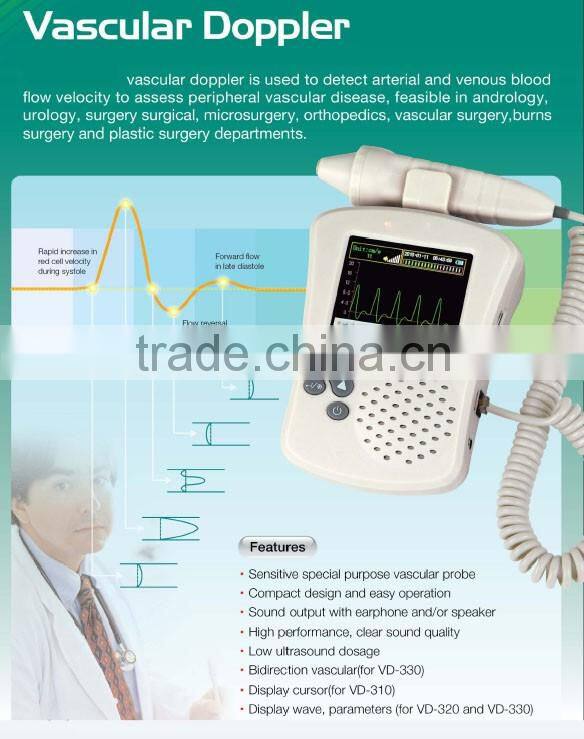 Vascular Doppler Detect the blood stream status of arterial