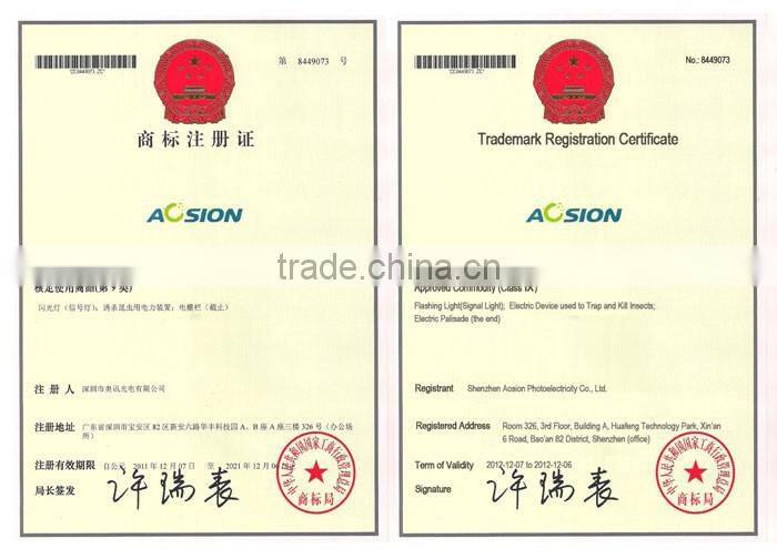 AOSION wateproof solar multifunction pest repeller with ultrasonic and flashing strobe lights