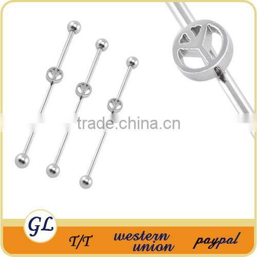 New arrival straight stainless steel industrial barbell with balls