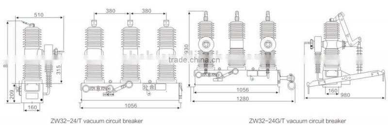 ZW32-24 outdoor high voltage vacuum circuit breaker