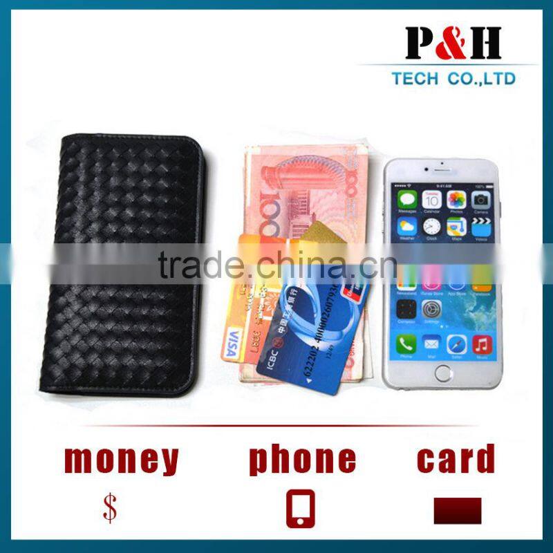 2015 Brand New Design Leather Back Case for iPhone 6 Leather Case with stand & card slots