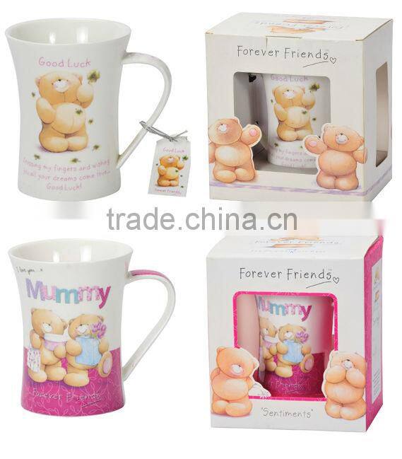 New design fine porcelain personalized porcelain gift mug