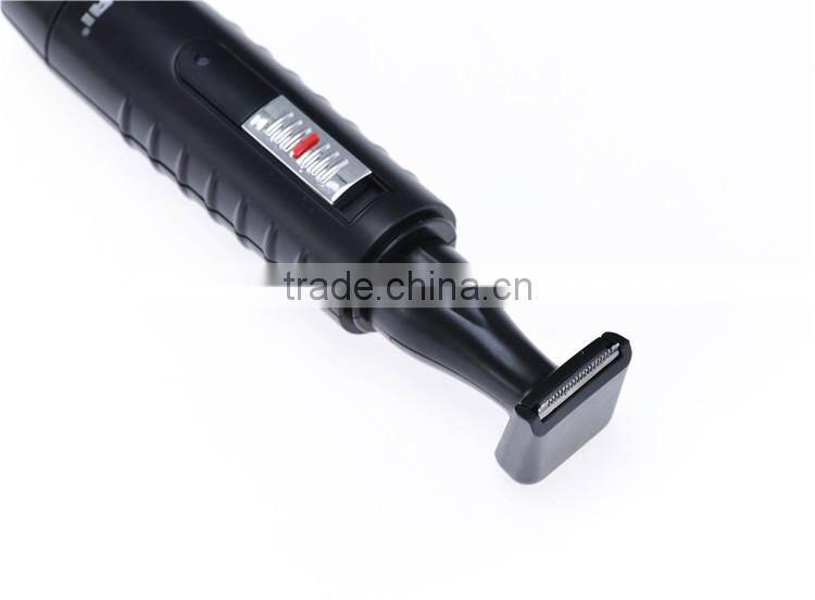 Nose ear facial hair trimmer with vortex cleaning system