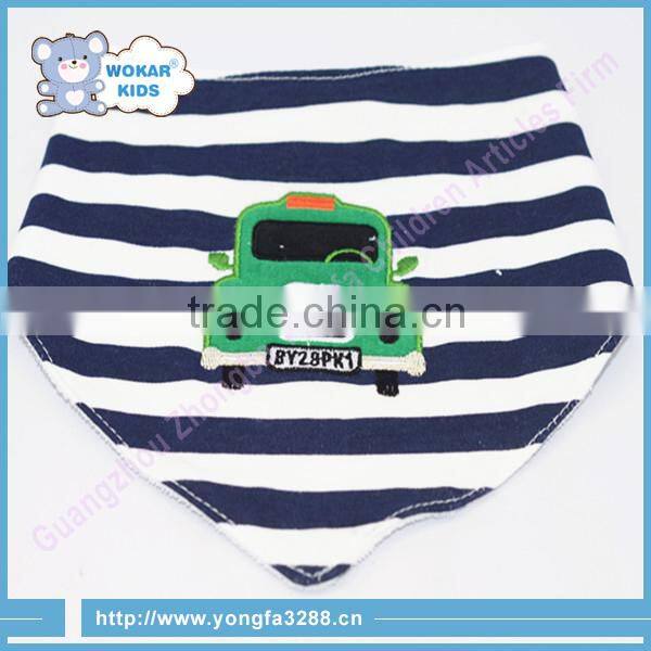 High Quality Cute 100% Organic Cotton Cotton Triangle Baby Bibs