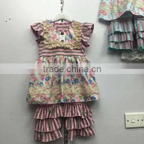 2016 New Arrival Cotton floral Baby Summer Girls Dress