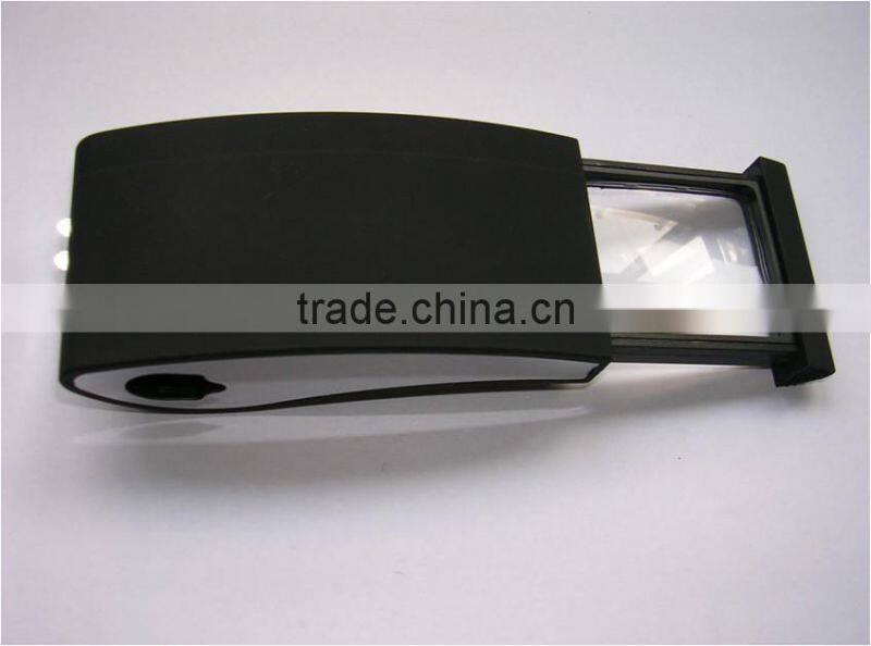 Pull type magnifier with 3 led lights/Slide Magnifier
