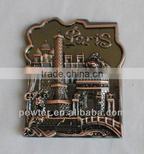 metal classic car fridge magnet