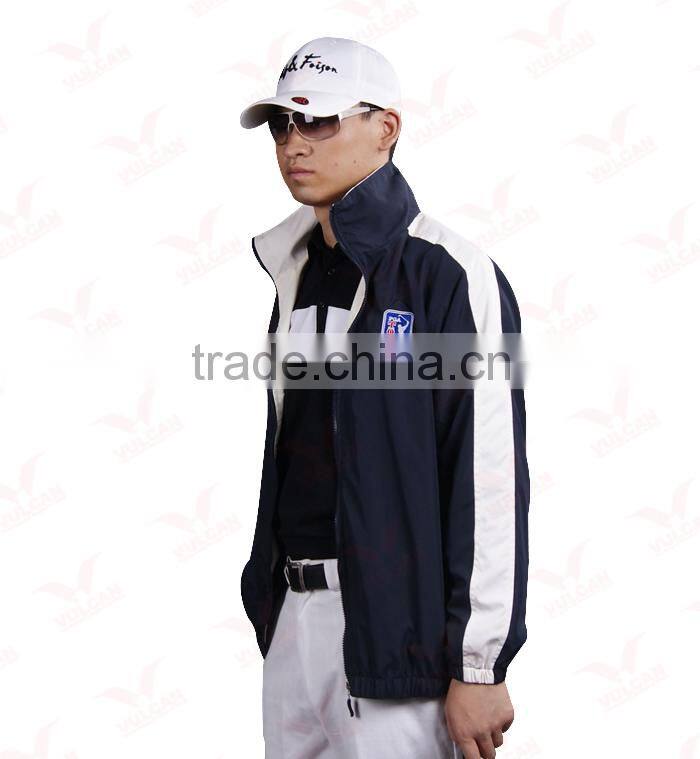 Customized Nylon Waterproof material Men's Long sleeves Golf Jacket