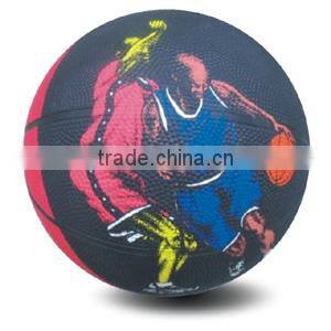Ball Type and Rubber Ball Material Multi color training rubber basketball