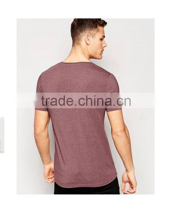 Mens t shirt fitted tshirt plain cotton t shirt for priting