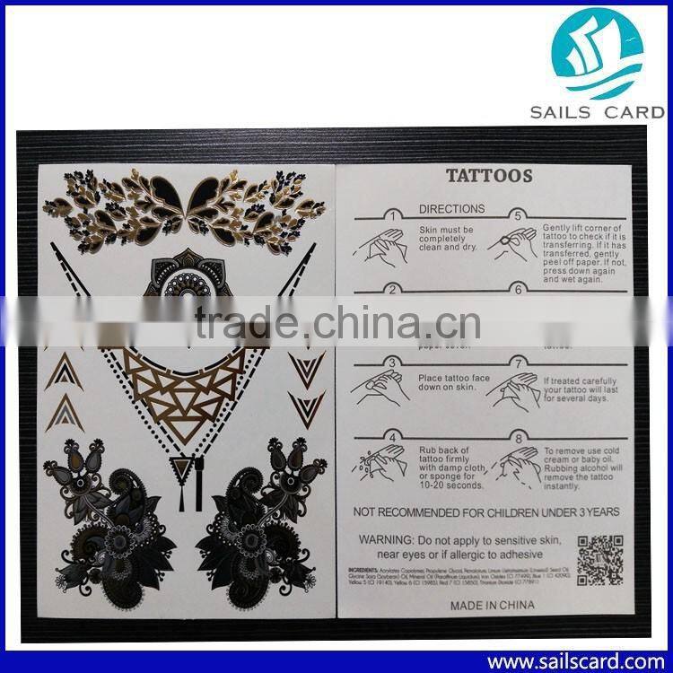 Beautiful New Design Temporary body Tattoo Sticker for Girl