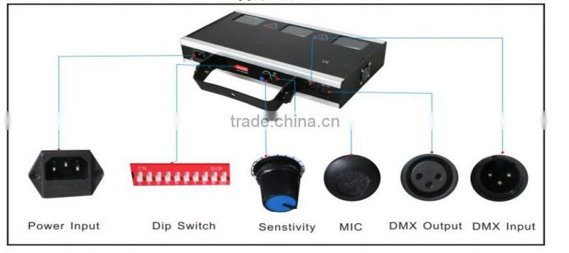 mini laser light show 3 Head Beam Laser Effects stage light laser light rgb color programmable lights