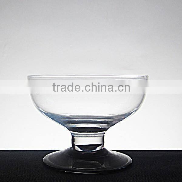 Hand blown ice cream cup with stem