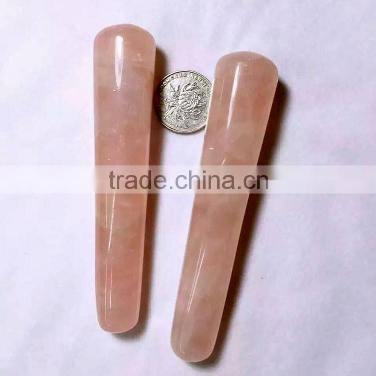 Rose Quartz Crystal Body Building Tools Natural Rock Massage Tools