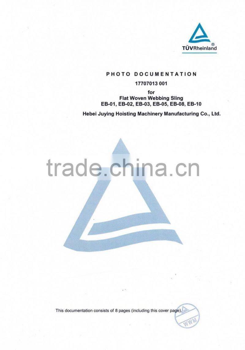 EN1492 EA type polyester material round soft lifting sling