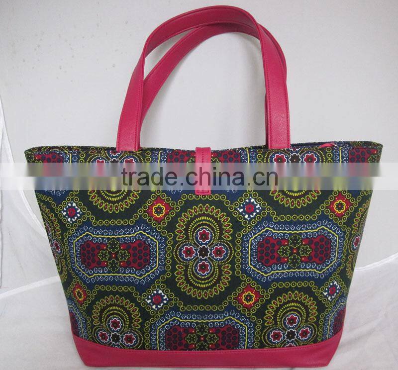 African Fabric Handbag Wax material lady bags