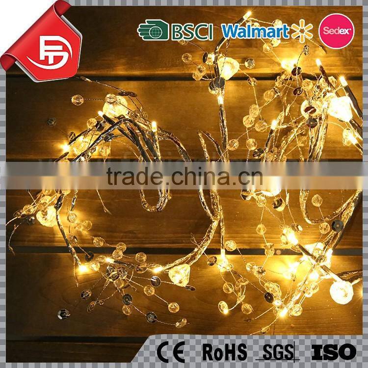 TZFEITIAN warm white color fruits christmas bells festoon string lights