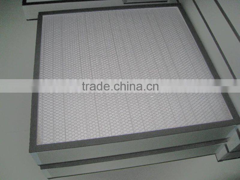 H13 Mini-pleat HEPA air filter for air cleaning
