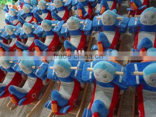 Plush pink elephant cheap rocking horse