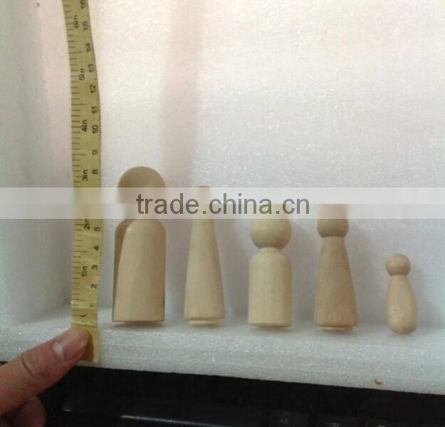Factory customized unfinished wooden figure,cute interesting wooden doll