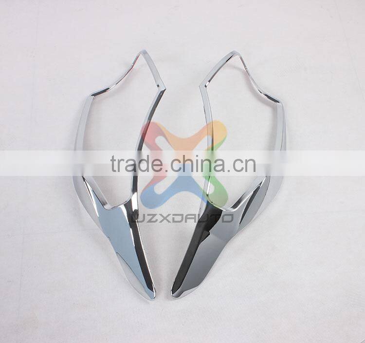 SET CHROME LH RH HEAD LAMP LIGHTS COVER FOR MITSUBISHI TRITON L200 2015 PICK UP PICKUP