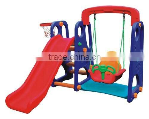 Modern design bear shape colorful plastic durable outdoor slide for children