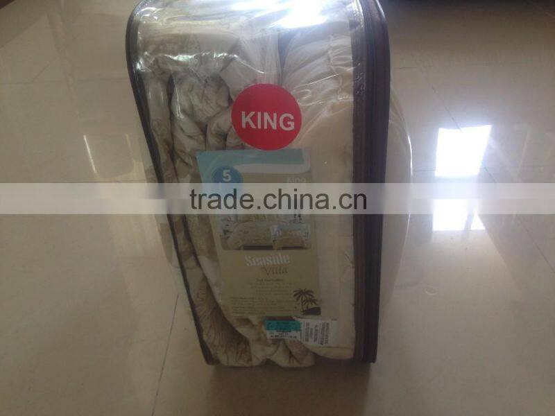 100% polyester fiber quited cover set with filling America origin order design as main products