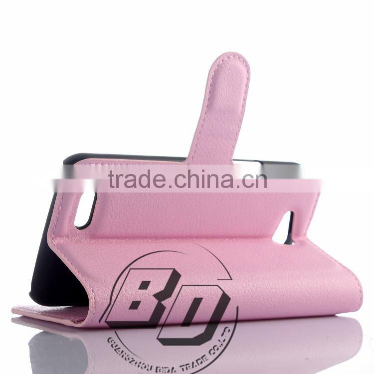 Fashionable Popular Flip wallet leather case with card slots For ZTE Blade Q Lux 4G fast delivery