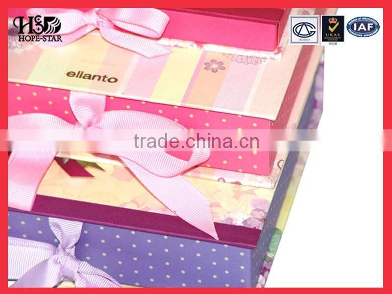 Colorful Fancy Cosmetic Gift Box Hotsales/ Cosmetic gift set packaging box