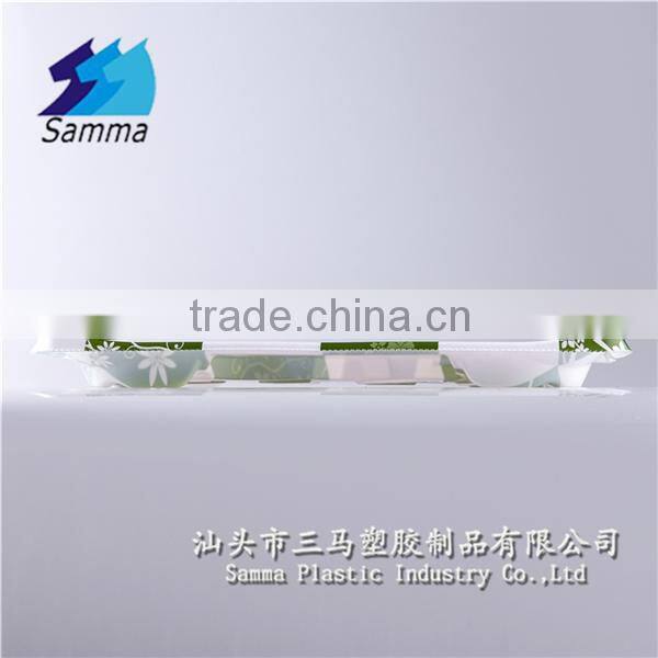 KW-0007FG-GN BOPS Sushi tray with transparent lid