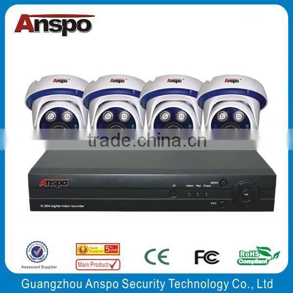 Anspo Metal HD 720P Indoor Dome Camera 4ch AHD DVR CCTV Camera Kits