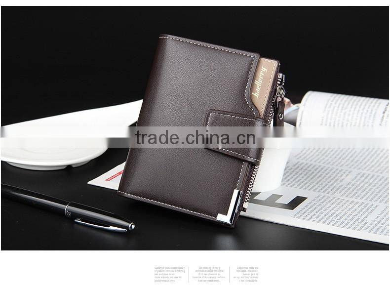 Fashion short man leather baellerry wallet