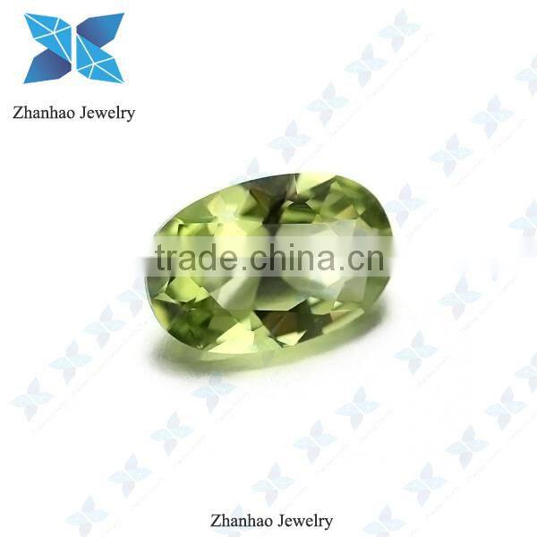 oval cut peridot nano spinel for jewelry making