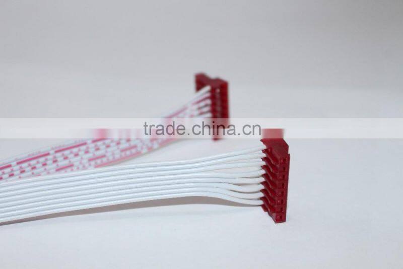 KSM electrical cable assemble Custom Flat Ribbon Cable Assembly with Micro Match 1.27mm Red IDC Socket and Red IDC Socket