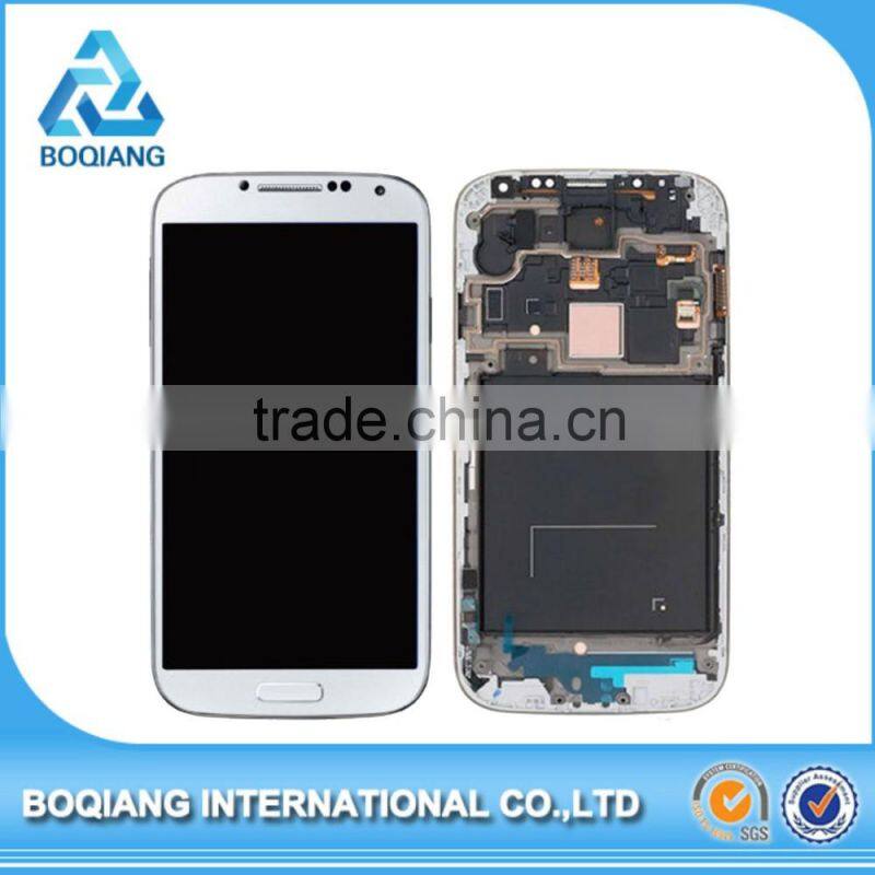 High quality lcd touch screen for samsung galaxy s4 display with frame