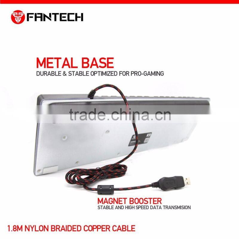 High quality Brand FANTECH K9 ABS Colorful LED Backlit Wired USB Gaming Keyboard for mechanical keyboard