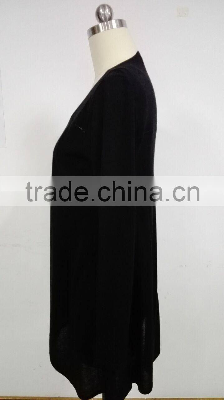 16JW01 woman bamboo cotton blend knitted summer cardigan