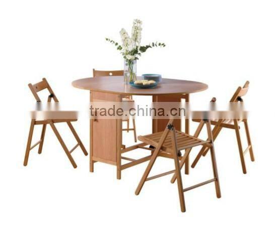 space-saving dining table and chair set