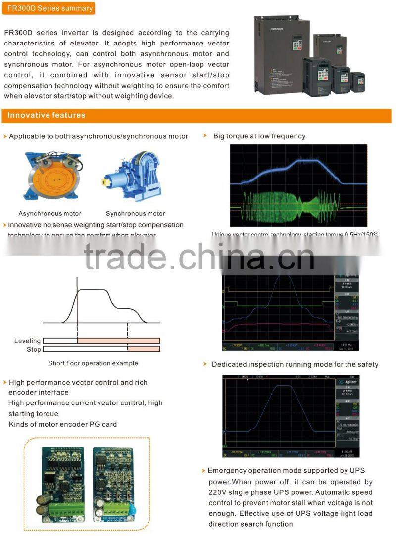 FR300D High Quality 15 kw Elevator Variable Frequency Inverter