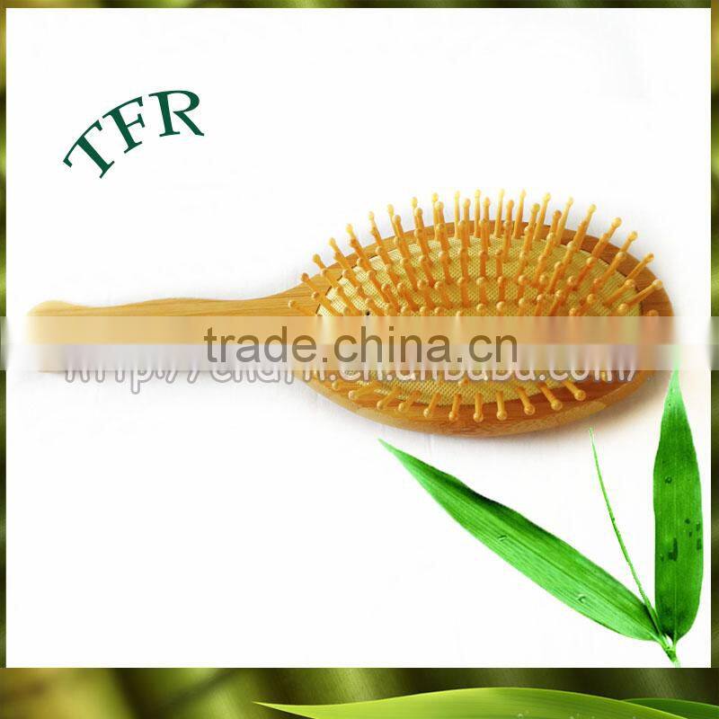 eco friendly bamboo or wooden material massage hairbrush and mini comb