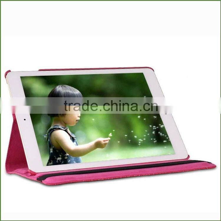 PU leather Rotating case For iPad Air case , lowest price rotating flip leather case for iPad 5/Air